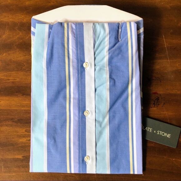 New Slate & Stone Pastel Stripe Short Sleeve Shirt - Picture 3 of 9